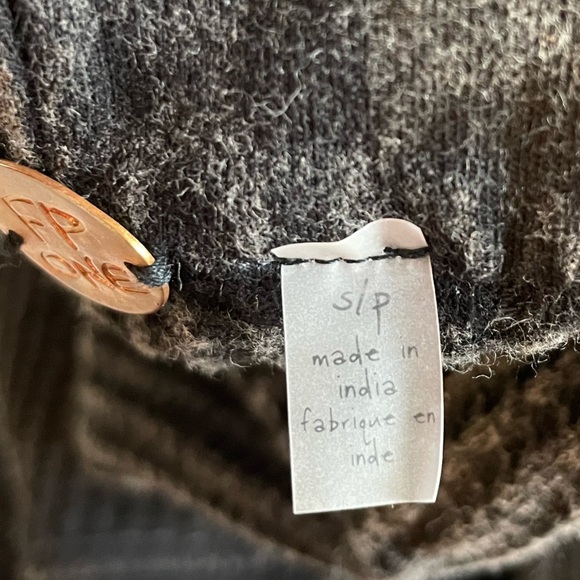 Free People One Mason Charcoal Grey Hoodie small - Picture 10 of 12